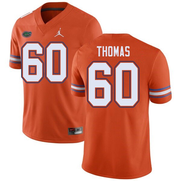 Jordan Brand Men #60 Da'Quan Thomas Florida Gators College Football Jerseys Orange